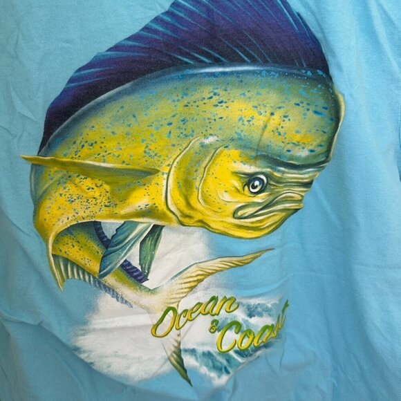 Ocean and Coast Men's Printed Mahi Fish Logo Tee Shirt SZ M - Picture 5 of 9